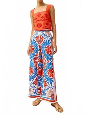Marie Oliver Bennett Wide Leg Pants - Red