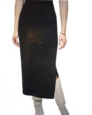 Joseph Ribkoff Sweater Knit Midi Skirt - Black