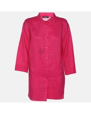 Elena Miro Ramie 3/4 Sleeve Shirt - Pink