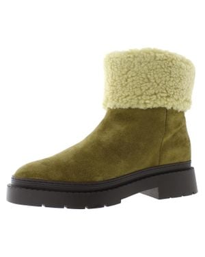 Marc Fisher Vina Suede Faux Fur Lined Winter & Snow Boots - Green