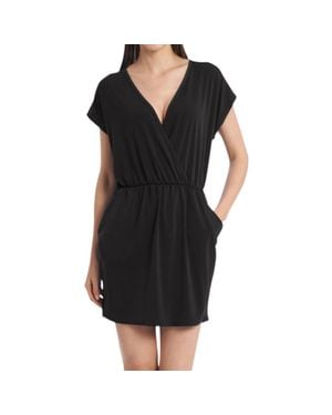 Jordan Taylor V-Neck Surplice Dress - Black