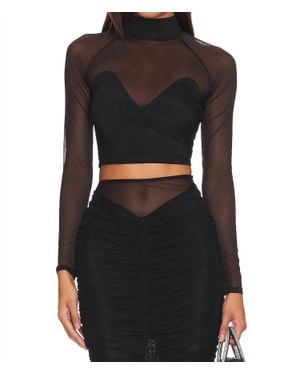 Fleur du Mal Mesh Top - Black