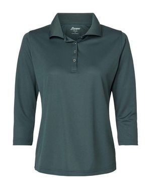 Paragon Lady Palm Three-Quarter Sleeve Polo - Green