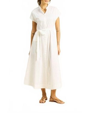 Trovata James Midi Shirt Dress - White