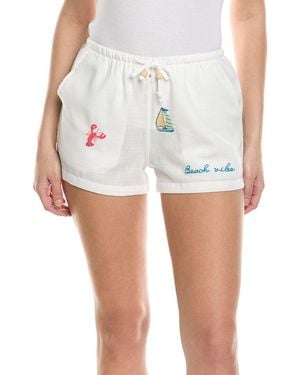 Surf Gypsy Embroidered Slub Gauze Short - Gray
