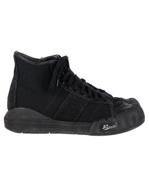 Visvim Lanier Leather-Trimmed High-Top Sneakers - Black