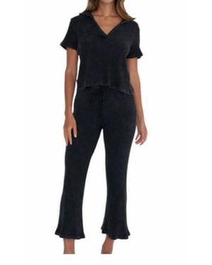 Project Social T Collared Rib Tee - Black