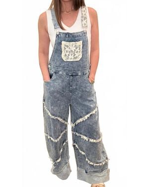 Pol Lace Overalls - Blue