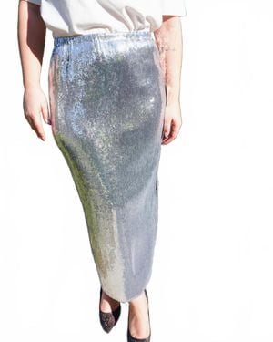 Elan Midi Sequin Skirt - Blue