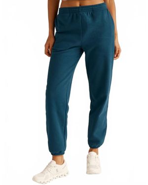 Beyond Yoga On The Go Fleece Jogger - Blue