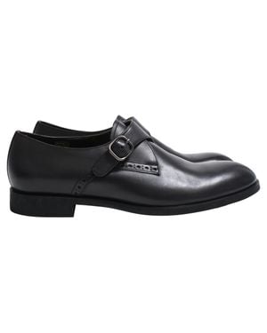 ZEGNA Ermenegildo Monk Strap Shoes - Black