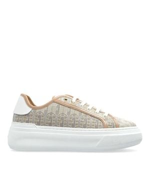 Furla Nuage Patterned Geometric Platform Sneakers - White