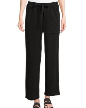 Lilla P Knit Drawstring Pants - Black