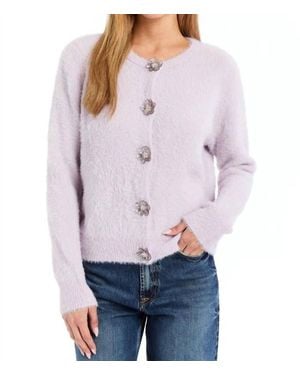 Drew Jaxie Button Front Sweater - Purple