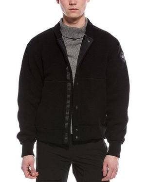 Canada Goose Dnu Hudson Wool-Blend Fleece Bomber Jacket - Black