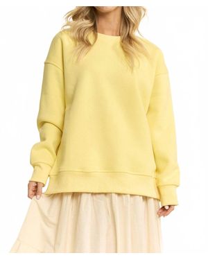 Jade By Jane Love Yourself Be Yourself Oversized Sweatshirt - Yellow