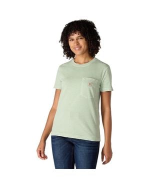 Carhartt T-Shirt Seabrook 100% Cotton Relaxed Fit Short Sleeve Jax1687 - Green