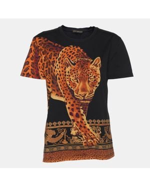 Versace Tiger Print Jersey T-Shirt - Orange