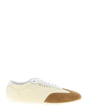 Marni Off- Nylon Softy Soccer Sneakers - Natural