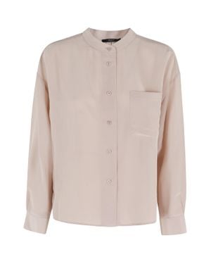 Seventy Powder Korean-Style Mother-Of-Pearl Acetate-Blend Shirt - Pink
