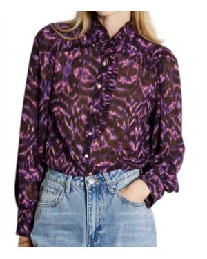 Suncoo Lyric Long Sleeve Blouse - Purple