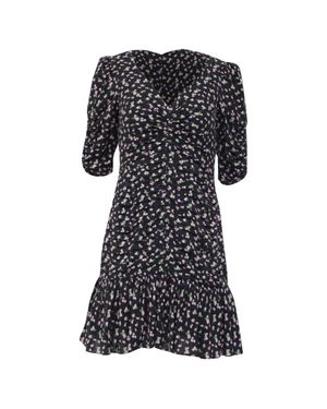 Tanya Taylor Floral-Print Mini Dress - Black