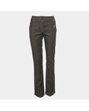 Roberto Cavalli Denim Serpente Detail Jeans L/Waist - Gray