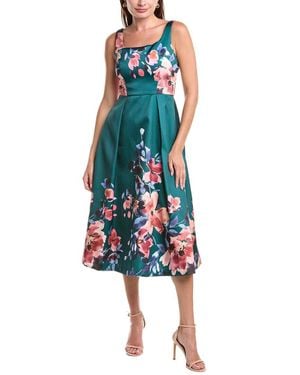 Julia Jordan Pleated Mikado Midi Dress - Blue