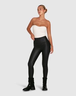 Belle & Bloom City Slicker Coated Legging - White