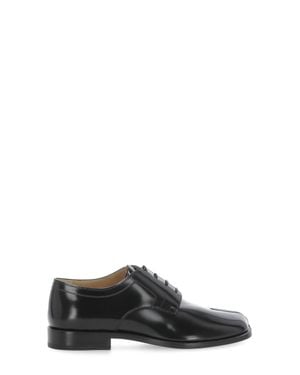 Maison Margiela Tabi Toe Patent Leather Brogues - White