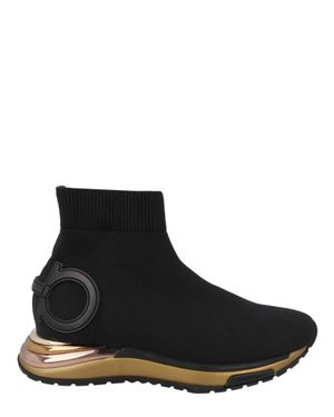 Ferragamo Gardena Ankle Sock Sneakers - Black