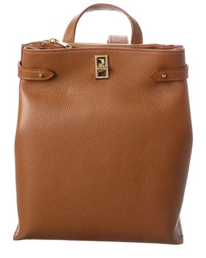 Italian Leather Backpack - Brown