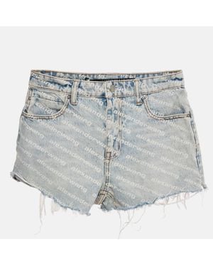 Alexander Wang Denim Bite Highrise Shorts S/Waist - Blue