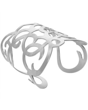 Karine Sultan Angela Arabesque Cuff Bracelet - Metallic