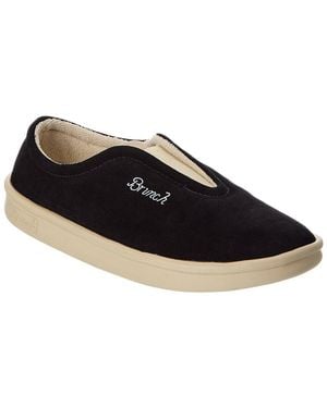 Brunch Elasti Suede Slipper - Black
