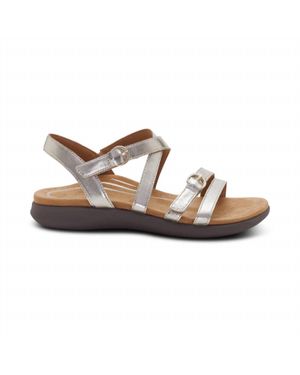 Aetrex Hadley Adjustable Quarter Strap Sandal - Brown
