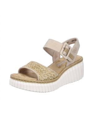 Rieker Wedge Sandal - Metallic