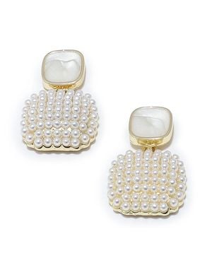 SOH Embellished Drop Earrings - Metallic