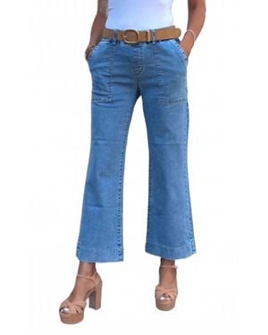 Bevy Flog Eden Crop Jeans - Blue