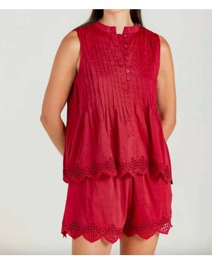 Sundays Coast Sleeveless Top - Red