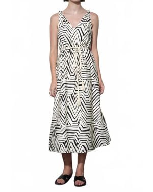 Greylin Evelyn Knotted Strap Midi Dress - White