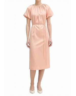 Twinset Twin Set Open Back Midi Dress - Pink