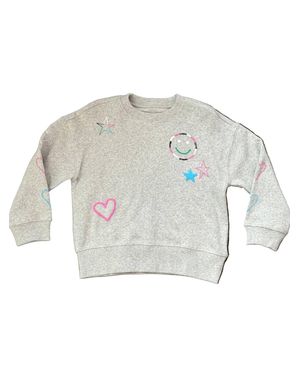 Chaser Brand Girl's Winter Love Sweatshirt - White