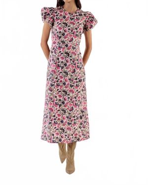 Beyond By Vera Holly Midi Dress - Pink