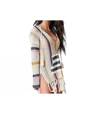 Jadyk Boho Getaway Island Knit Swimsuit Cover Up - Black