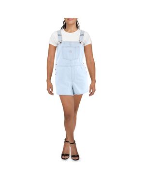 Levi's Plus Crop Denim Overall Jeans - Blue