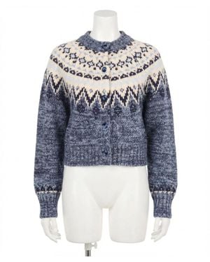 Z Supply North Sea Fair Isle Cardigan - Blue