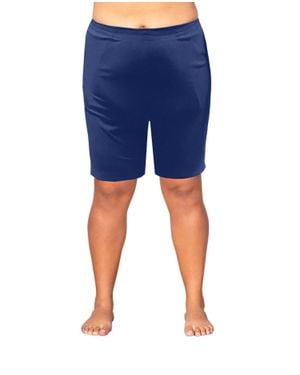 On The Plus Side Cotton Jersey Shorts - Blue