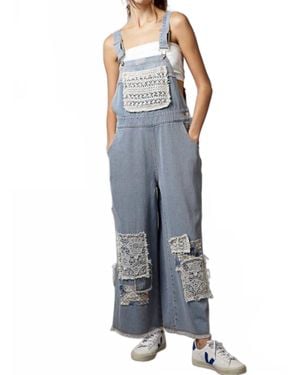 Pol Callie Ray Relaxed Fit Overalls - Blue