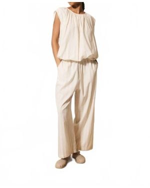 FRNCH Carmela Wide Leg Pants - Natural